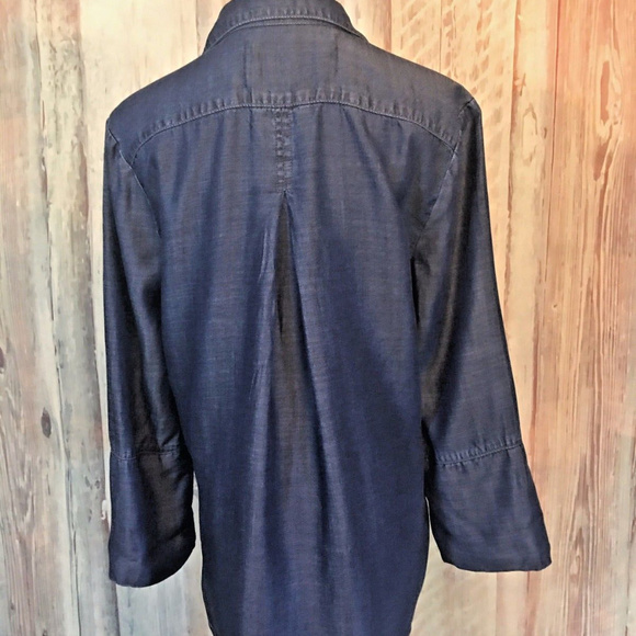 Bella Dahl Dark Tencel Chambray Shirt sz S - Picture 4 of 4